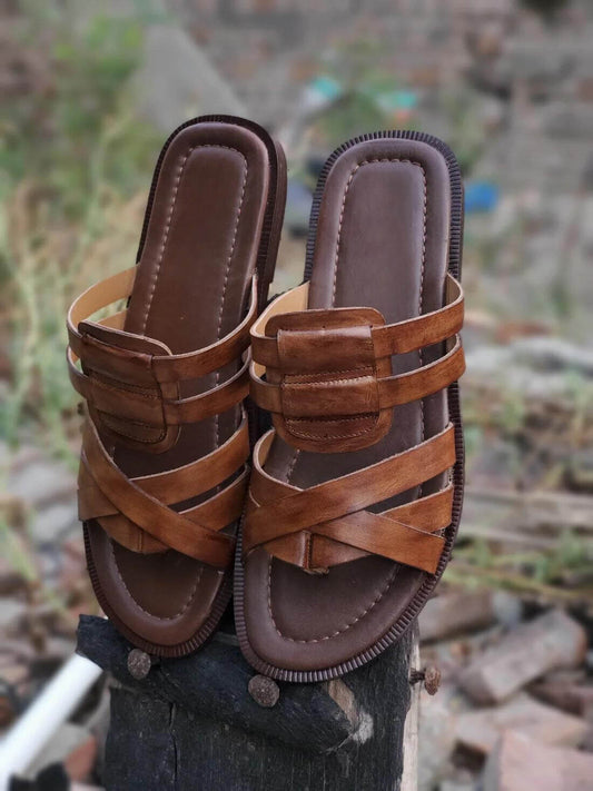 Brown Pure Cow Leather Premium Quality Chappal